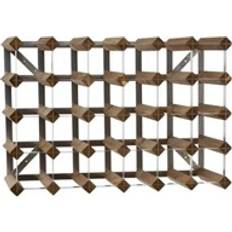 Traditional Wine Rack Påbyggnadsbart 30 Flaskor Dark Oak Vinställ