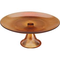 Orange Kagefade Vilde Af Glas 28 Cm Kageben Kagefad