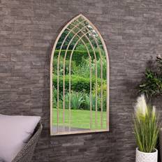 Beige Wall Mirrors Charles Bentley Lisbon Arch Sand Effect Weather Resistant - Cream Wall Mirror