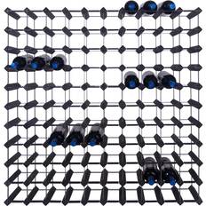 mensolas 110 Bottles Black-Stained Pine Wine Rack