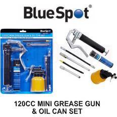 Blue Spot Tools Manual Mini Grease Gun Lever Pistol Grip 120cc Cartridge & Oil Can Set
