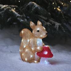Figurines Lights4fun 32cm Twiggy The Squirrel Toadstool LED 3D Acrylic Figure Figurine