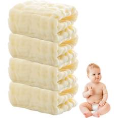 Pink Wipes & Washcloths Zeuxo Yellow Baby Muslin Washcloths 4Pc