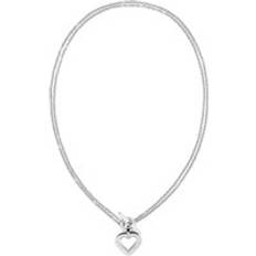 Tommy Hilfiger Women Necklaces Tommy Hilfiger Toggle Heart Pendant Stainless Steel Necklace