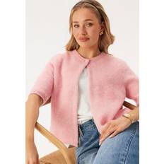 Dam - Rosa Koftor Selected Femme Slfsia Ras 2/4 Rib Knit - Bleached Mauve