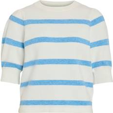 Nylon - Unisex Overdele Vila Pullover - Azur/Hvid