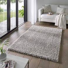 Taracarpet Shaggy Teppich Wohnzimmer Venezia 250x250 cm Grau Grå