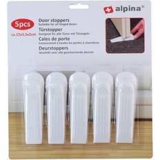 Dörrstopp Alpina Set med 5 Vita Dörrstopp i Plast