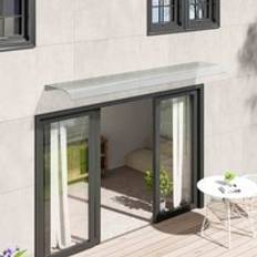 Window Awnings Garden Sanctuary 160 cm x 33 cm Transparent Pet Window Door Awning Canopy Clear