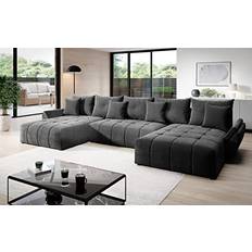 Vigo Velvet Monolith Ecksofa U-Form 382 cm x 190 cm Sofa