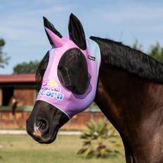 Full Horse Bonnets Pro-Tech Horse Fly Bonnet In Lycra With Ear Net - Multicolore