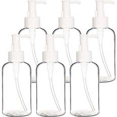 Travel Bottles Youngever Re-usable 250ml Plastic Pump Bottles with Travel Lock Clear