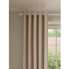 John Lewis Pure Cotton Pair Lined Eyelet Curtains