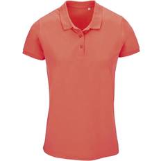 Orange Polo Shirts Sol's Womens Planet Piqué Organic Polo Shirt - Pop Orange
