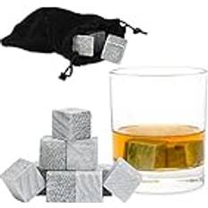 Whiskystenar Grå Set Om 9 Isbitar Återanvändbara