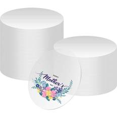 Acrylic Glass Tlily 50 Pcs Clear Acrylic Sheets 4 Inch Round Acrylic Disc 0.1Cm Thick