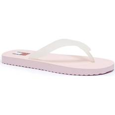 Tyg Flip-Flops Tommy Jeans Logo Flip Flops Med Logga - Ljusrosa