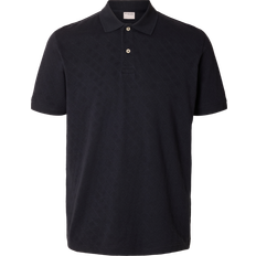 Selected Herr Pikétröjor Selected Homme Paul Jacquard Polo - Blå