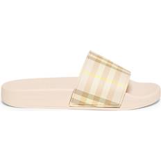 Burberry Women's Check Slide Sandals - Teacup Ip Check