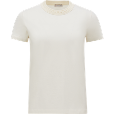 Moncler Kläder på rea Moncler T-shirt Med Dekorativ Halsringning - Beige