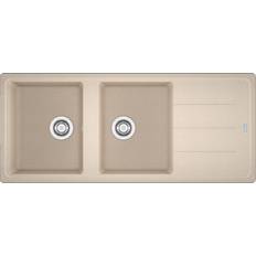 Lavelli da cucina Franke Lavello Cucina 2 Vasche da Incasso con Gocciolatoio Laterale Destro o Sinistro Avena 116 x 50 cm