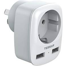 Tessan Australien Reseadapter 2 USB 2.4A