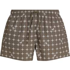 Calvin Klein Grøn Badebukser Calvin Klein Short Drawstring Swim Shorts - CK Monogram - Green