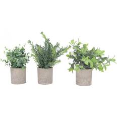 Cosy@home 3 Pack Pot Decorative Fake Faux Potted Eucalyptus Plants Artificial Plant
