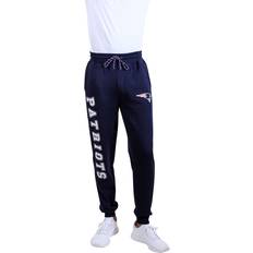 Ultra Game NFL New England Patriots Mens Active Basic Jogger Fleece Pants Team Color Stripe Small