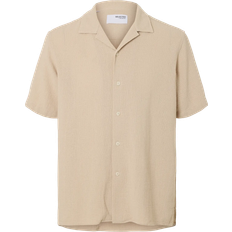 Selected Skjorter Selected Slhrelax Sal Shirt SS Resort - Sand