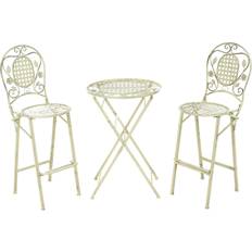 Metal Outdoor Bar Sets Lark Manor with Iron Frame 90cm H x 60cm W x 60cm D - Green Outdoor Bar Set