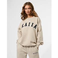 Jumpers Public Desire Kaiia Slogan Oversized Sweatshirt - Almond