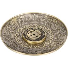 Bronze Candlesticks, Candles & Home Fragrances Tooarts Bronze Incense Burners Plate Flower Round Incense Stick Holders Candlestick, Candle & Home Fragrance