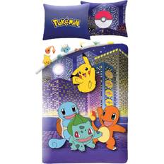 Halantex Pokemon City Vändbara Sängkläder 140 x 200 cm och Örngott Påslakan Multifärgad (200x)
