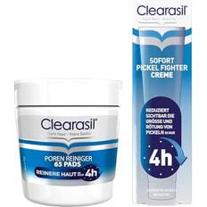 Clearasil Poren Reiniger Pads 65 Stk Sofort Pickel Fighter Creme 15 ml