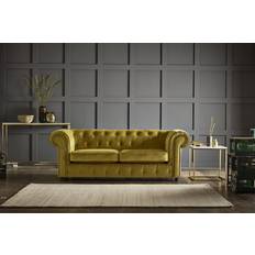 Aaron Chesterfield Mustard 73cm H X 206cm W X 86cm D