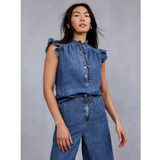 Mint Velvet Wash Denim Flæsekant