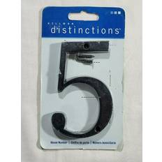 Hillman Black Flush-Mount 4-Inch House Number 5