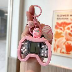 Wallets & Key Holders RYWOLT Cartoon Bear Accompony Game Machine Key Chain Bag - Pink