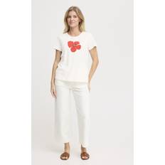 Fransa T-Shirt FRMAYRA - Rot/Weiß
