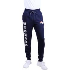Ultra Game NFL Denver Broncos Mens Active Basic Jogger Fleece Pants Team Color Stripe Small