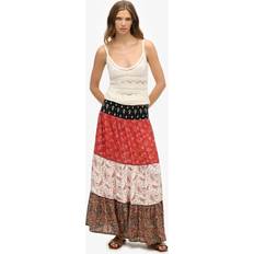 Multicoloured Skirts Superdry Floral Paisley Print Tiered Maxi Skirt - Multi