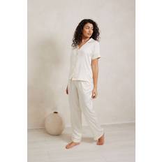 Chelsea Peers Satin Lace Long Sleeve - Off White