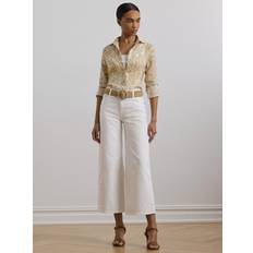 Lauren Ralph Lauren Relaxed Fit Floral Linen Shirt - Beige