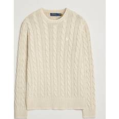 Men - Natural Jumpers Polo Ralph Lauren Cotton Cable Knit Jumper - Natural