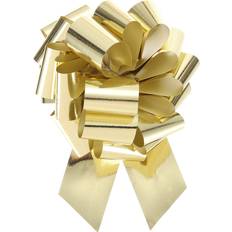 Gold Gift Wrap Ribbons Uxcell 10pcs 8" metallic large big pull bow gift wrapping bows ribbon, gold