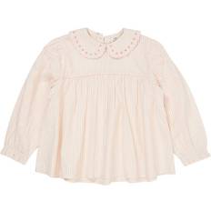Copenhagen Colors Hearts Bäckebölja Långärmad Tunika - Dusty Rose Cream Pink Stripe