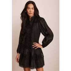 Velvet Clothing Mint Velvet Lace Detail Mini Dress - Black