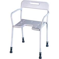 Latitude Run Darenth Height Adjustable Shower Chair 104cm H X 40cm W X 53.5cm D