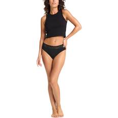 Sensual Hi Waist Super to Overnight Absorbency Bikini Period Knickers - Black